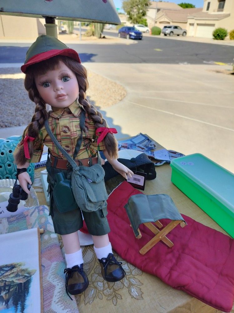 Porcelain Doll Camping