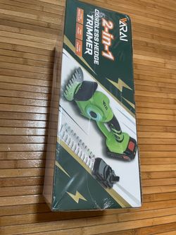 2-in-1 600W Cordless Hedge Trimmer, 21V Battery Operated