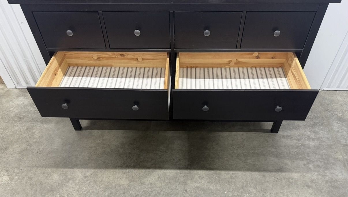 hemnes 8 drawer dresser 8-drawer dresser, black-brown, 63x373/4" anchoring. IKEA HEMNES 6-drawer dresser, White