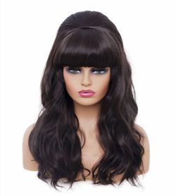 60s Wig Bump Brunette Cosplay 