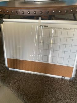 The Board Dudes Combo Whiteboard Calendar and Cork Board