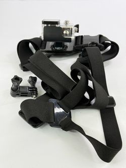 GoPro HERO4 Action Camera Bundle w/ Chest Mount Harness Housing Tested Working