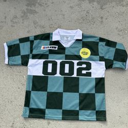 Nascar-inspired multi-coloured streetwear jersey size Large 