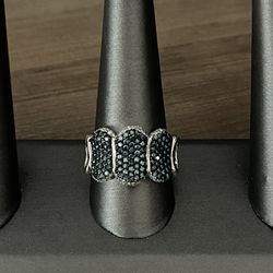 Silver Ring with Diamonds 