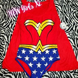 NEW Wonder Women Bodysuit Girls Youth XL