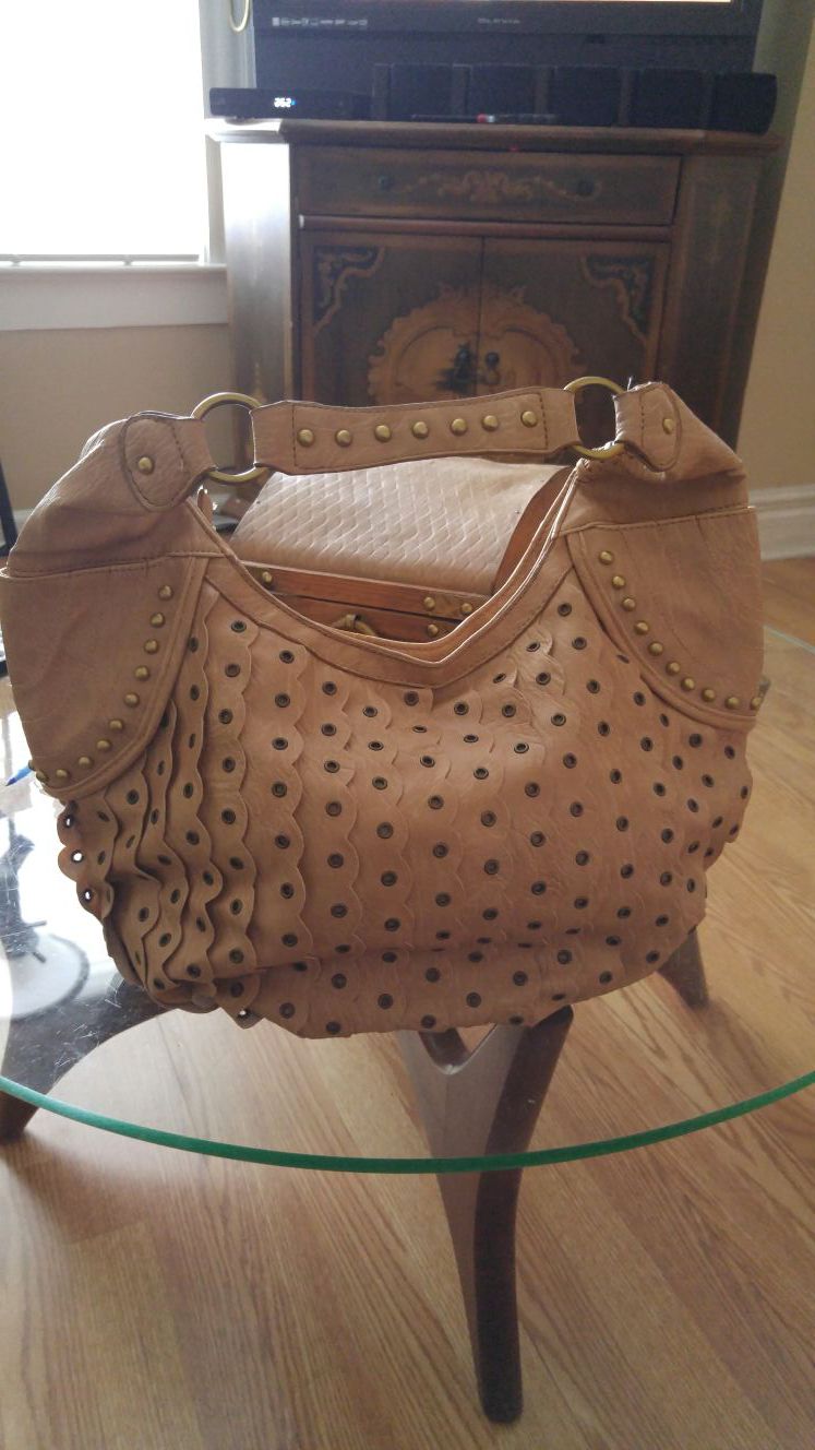 LARGE faux leather bag