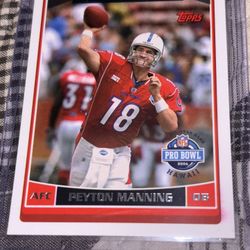 Topps 2006 Peyton Manning Pro Bowl Football Card 