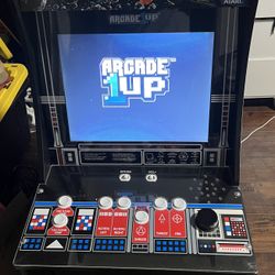 1up asteroids deluxe arcade machine