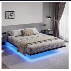 Floating White Headboard