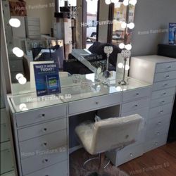 Vanity Set Hollywood Mirror LED Lights Makeup Table✨Brand New