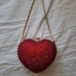 Heart Rhinestone Purse