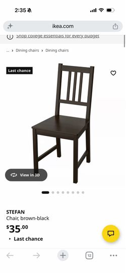 IKEA STEFAN Dining Chairs (Set of 4) – Like New – $100