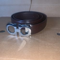 Ferragamo Brown Leather Belt