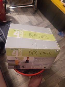 Black Bed Lifts Set of 4