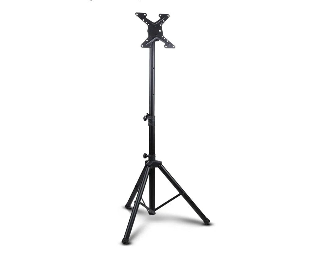 7248: Pyle Premium LCD Flat Panel TV Tripod Stand, Portable & Foldable TV Mount for LCD/LED Flat Screen TVs up to 32", Adjustable Height, 88.8 lbs Cap