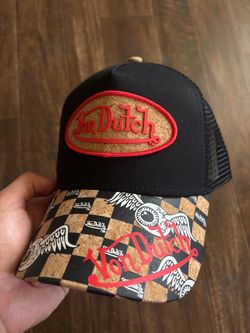 Von Dutch Black Trucker Hat Cork Brim