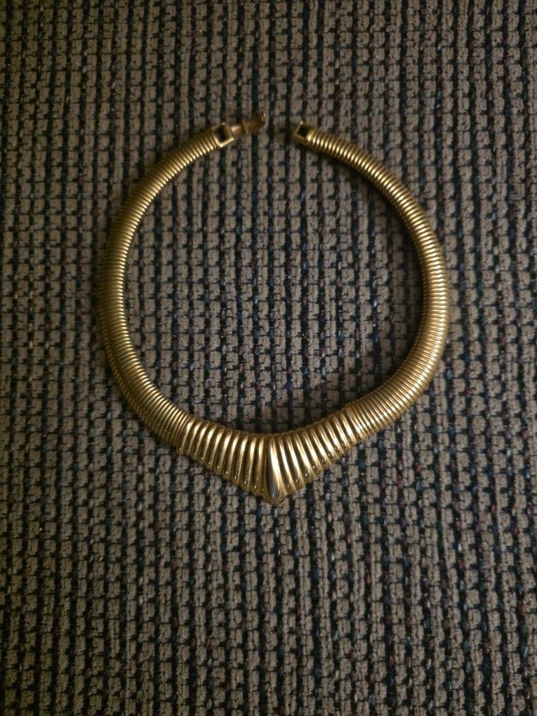 Vintage" Napier"Omega Chocker 18" Gold Necklace