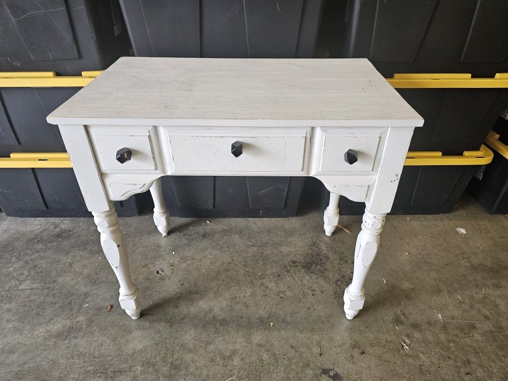 Small Vintage Shabby Chic Desk Console