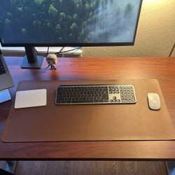 Electric Standing Desk  55"x28” Mahogany Top (Like New)
