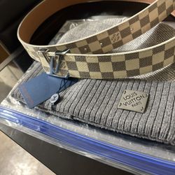 Louis Vuitton Hat and belt Set