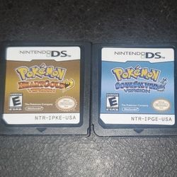 Pokemon HeartGold And Pokemon SoulSilver Nintendo DS Video Game Cartridge 