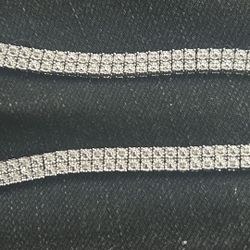Diamond 24" Double Row Necklace (1 ct. t.w.) in Sterling Silver