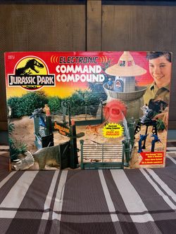 1993 Jurassic Park Command Compound Playset w/Box – InComplete Kenner JP WORKS