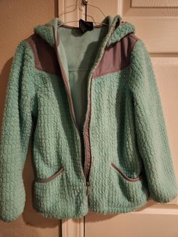 Girls mint green vertical 9 jacket
