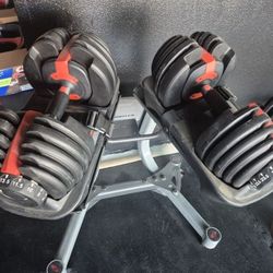 Adjustable Dumbell Set W/stand