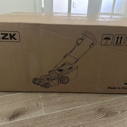 MZK 40V 16" Electric Lawn Mower, 2-in-1 Brushless Cordless Lawn Mower, Walk-Behind Push Mowers with 5-Position Height Adjustment, 2 x 4.0Ah Batteries 