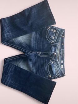 Dark Wash with prominent fading Miss me jeans size 29