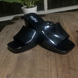 Mad Love Women's Marni Jelly Slide Mule Heels Black Size 9