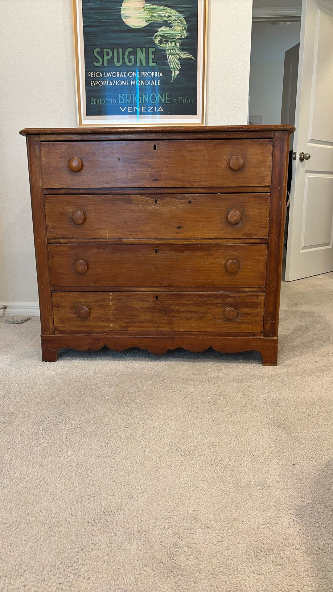 REAL Wood Antique Dresser