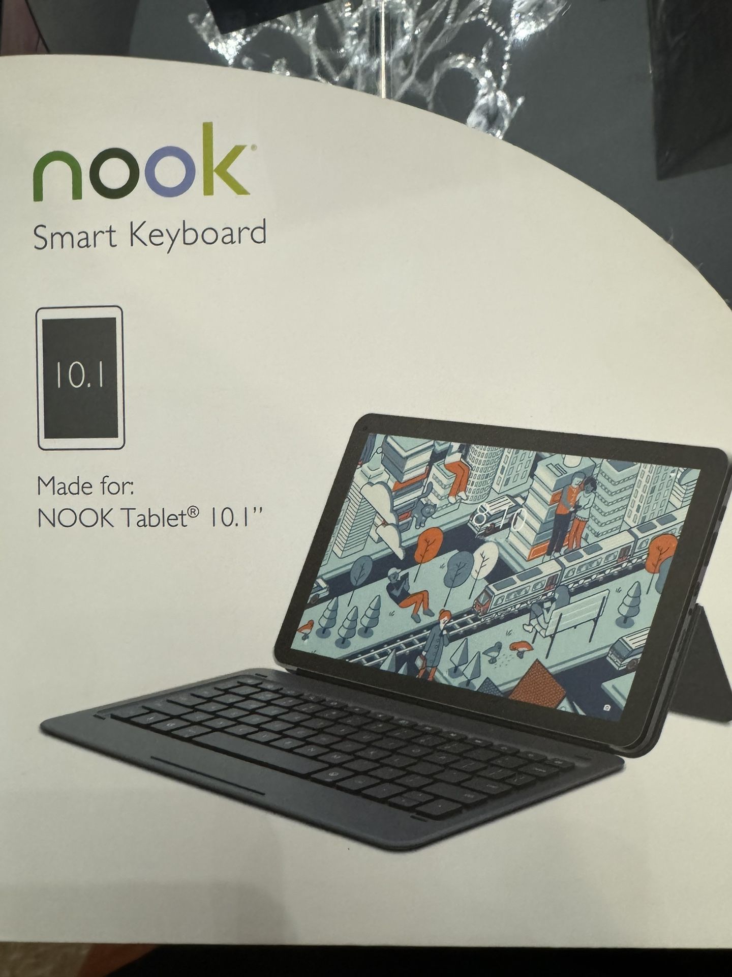 NOOK Tablet 10.1" Smart Keyboard w/Quick Connection - Dark Blue Vinyl - BNIP