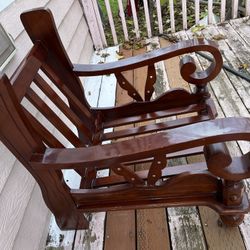 Beautiful wood sleigh style Chair