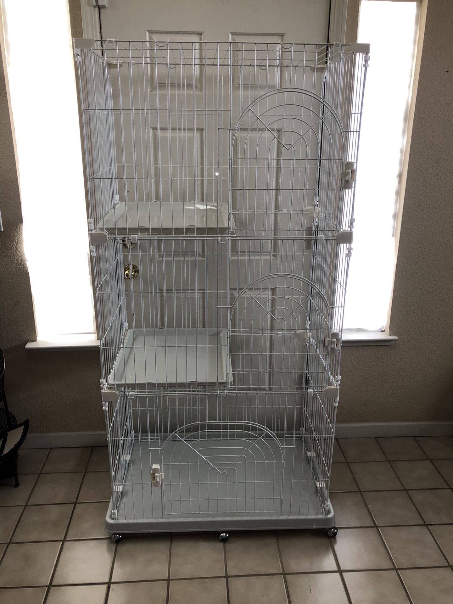 Brand New 3 Tier Wire Pet Cage Bird Cat Playpen Tower Crate