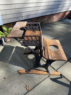 Antique school desk.