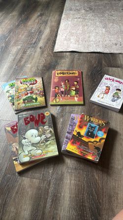 Kids Graphic Novel Book Lot – 8 Books – Bone, Warriors, Lumberjanes, Plants vs. Zombies & More