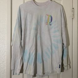 Disney Park Spirit  Tie Dye Rainbow Long Sleeve Shirt