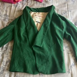 Anthropology Green Blazer