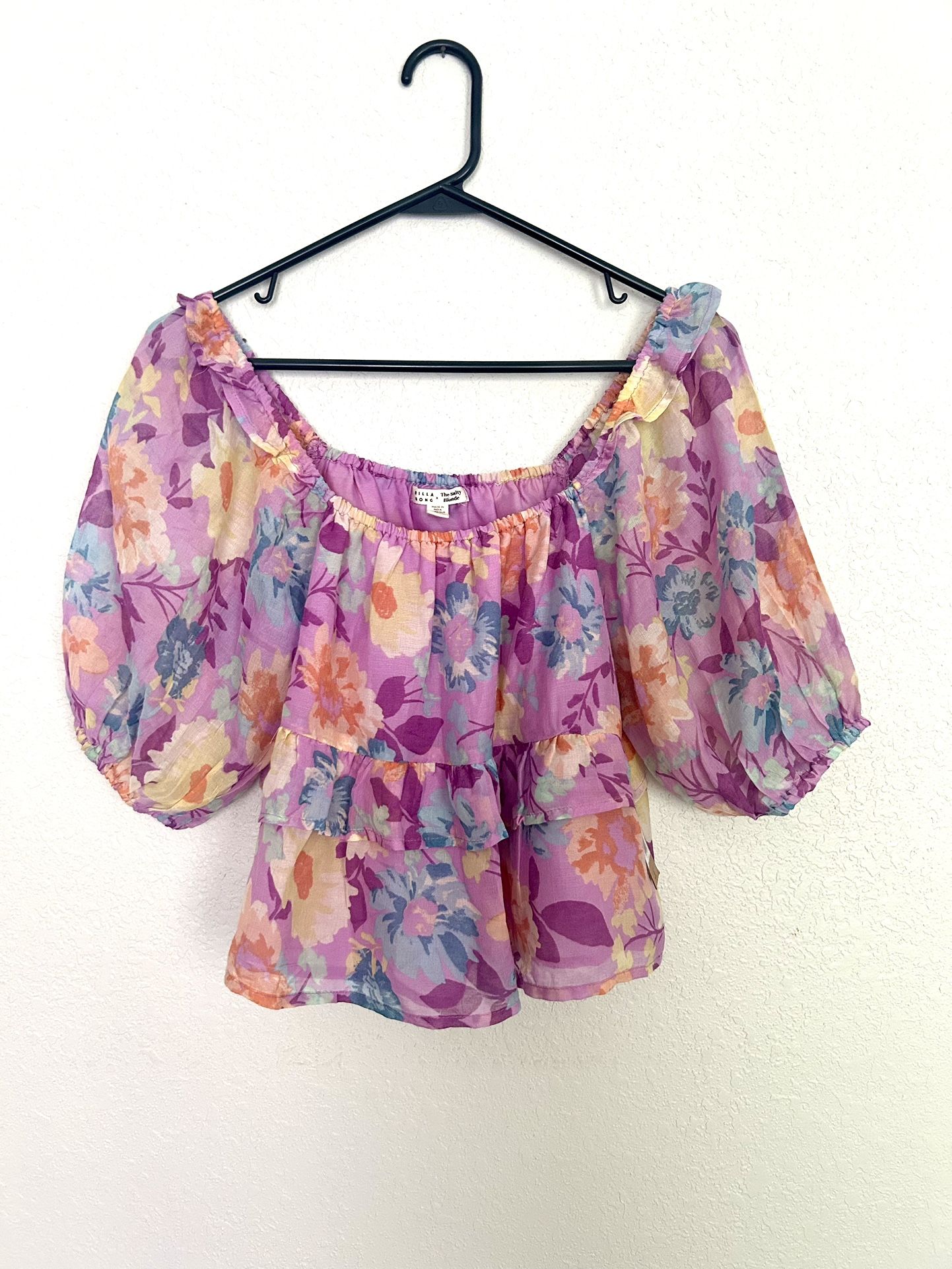 NWT Floral Billabong Top