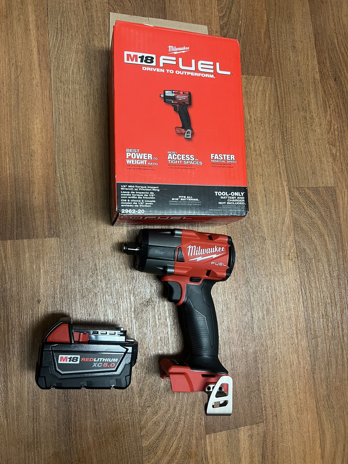 1/2 Mid-Torque Impact wrench W\ Friction Ring