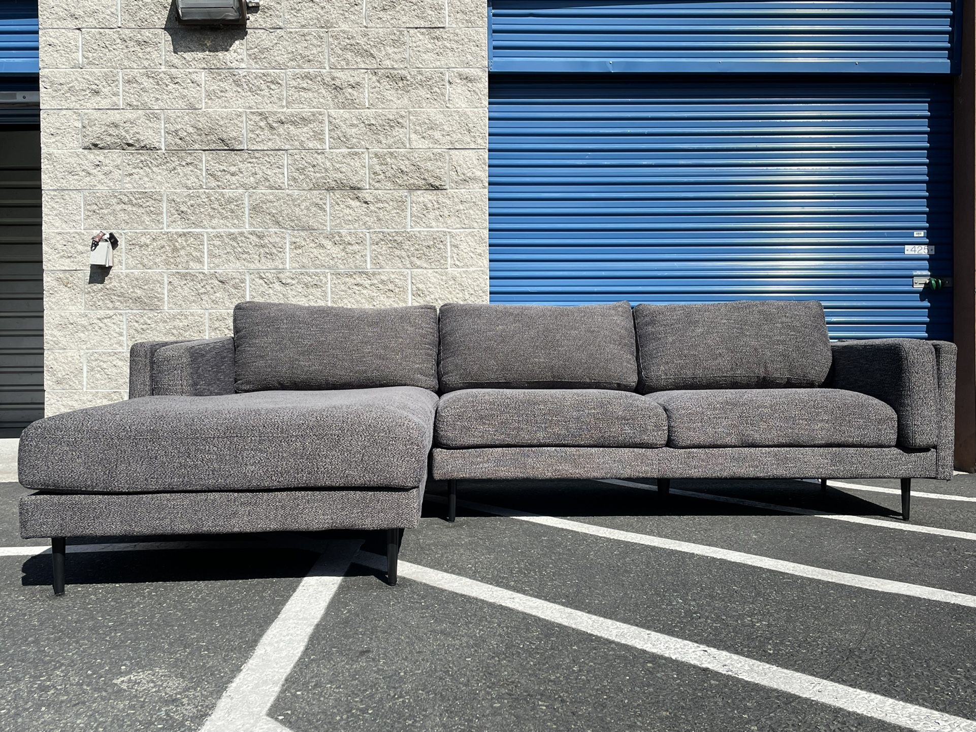 Aquarius ii light grey 2 piece sectional with left arm facing chaise deals