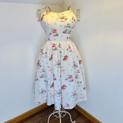 Vintage Tea Party Print dress
