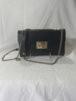 Enzo Angiolini Black Crossbody/ Shoulder Bag with Gold Chain