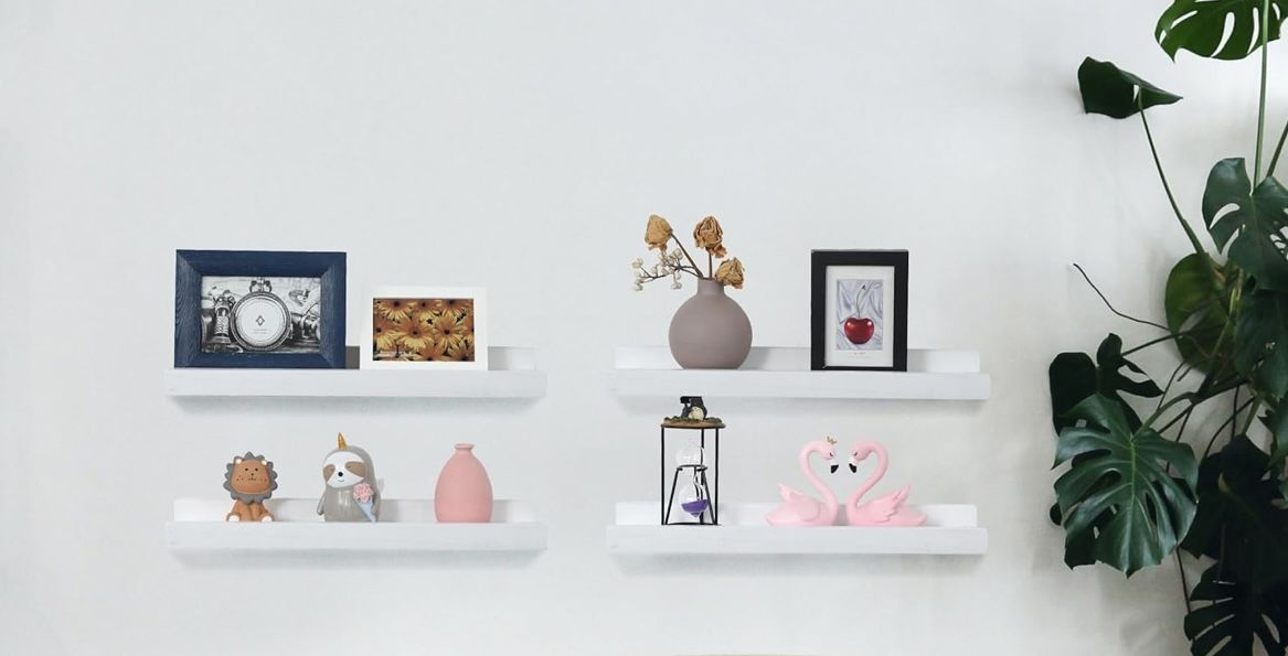 Long Floating Shelves -Set of 4 -white Color