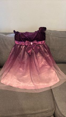 Girls Purple Velvet Tulle Party Dress