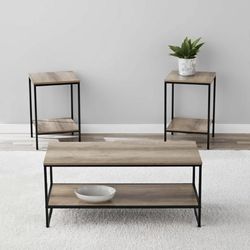 3 Piece Coffee & End Table Set