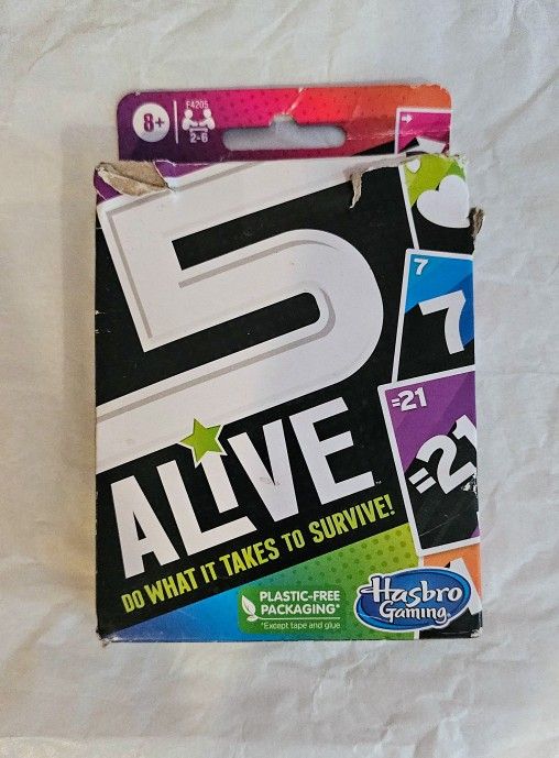 5 Alive Card Game By Hasbro
