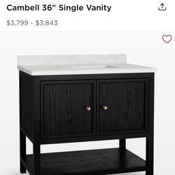 Rejuvenation Cambell 36" Single Vanity 